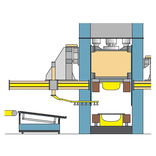 Presse-Animation-2 Animation einer Presse die Teile fertigt
